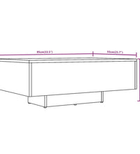 Couchtisch Braun Eichen-Optik 85x55x31 cm Holzwerkstoff