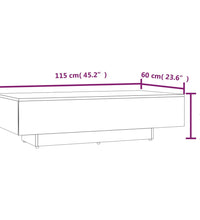 Couchtisch Räuchereiche 100x49,5x31 cm Holzwerkstoff