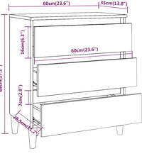Sideboard Räuchereiche 60x35x69 cm Holzwerkstoff