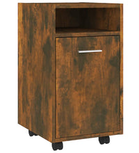 Beistellschrank mit Rollen Räuchereiche 33x38x60 cm