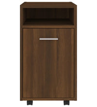 Beistellschrank mit Rollen Braun Eichen-Optik 33x38x60 cm