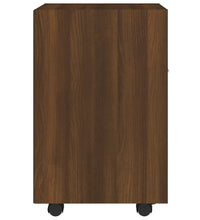 Beistellschrank mit Rollen Braun Eichen-Optik 33x38x60 cm