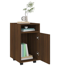 Beistellschrank mit Rollen Braun Eichen-Optik 33x38x60 cm