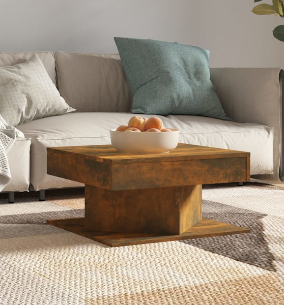 Couchtisch Räuchereiche 57x57x30 cm Holzwerkstoff