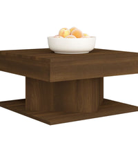 Couchtisch Braun Eichen-Optik 57x57x30 cm Holzwerkstoff