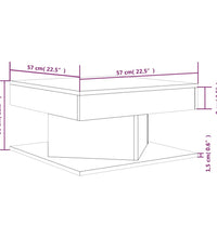 Couchtisch Braun Eichen-Optik 57x57x30 cm Holzwerkstoff