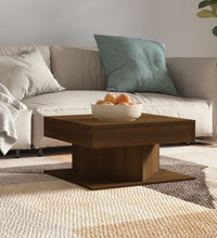 Couchtisch Braun Eichen-Optik 57x57x30 cm Holzwerkstoff