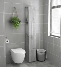 Badschrank Grau Sonoma 25x26,5x170 cm Holzwerkstoff