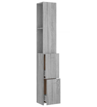 Badschrank Grau Sonoma 25x26,5x170 cm Holzwerkstoff