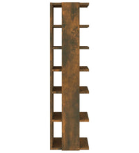 Schuhregale 2 Stk. Räuchereiche 27,5x27x102 cm Holzwerkstoff