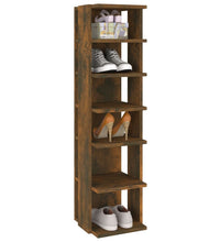 Schuhregale 2 Stk. Räuchereiche 27,5x27x102 cm Holzwerkstoff