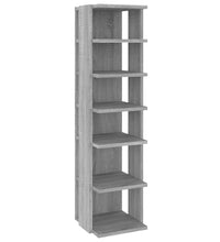 Schuhregale 2 Stk. Grau Sonoma 27,5x27x102 cm Holzwerkstoff