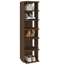 Schuhregale 2 Stk. Braun Eiche 27,5x27x102 cm Holzwerkstoff