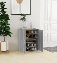 Schuhschrank Grau Sonoma 60x35x70 cm Holzwerkstoff