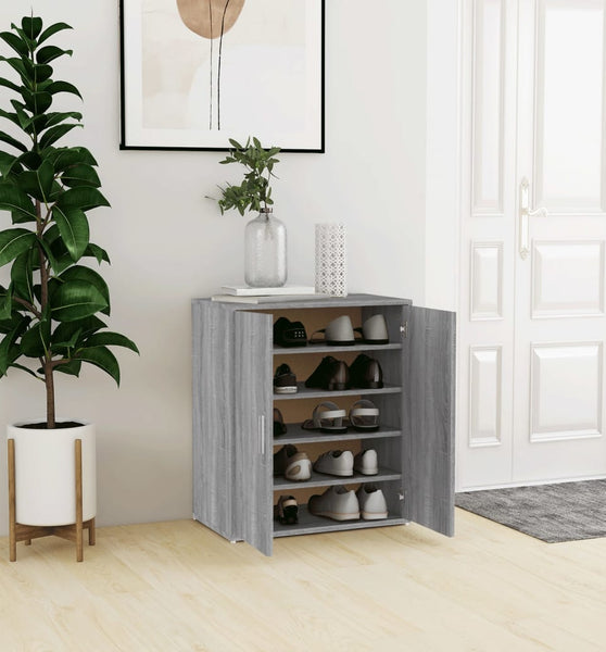Schuhschrank Grau Sonoma 60x35x70 cm Holzwerkstoff