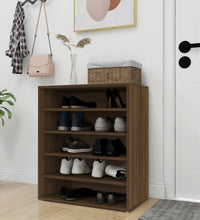 Schuhschrank Braun Eichen-Optik 60x35x70 cm Holzwerkstoff