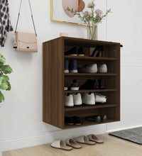 Schuhschrank Braun Eichen-Optik 60x35x70 cm Holzwerkstoff