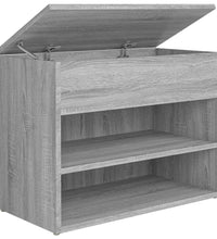 Schuhbank Grau Sonoma 60x30x45 cm Holzwerkstoff