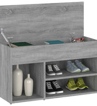 Schuhbank Grau Sonoma 80x30x45 cm Holzwerkstoff