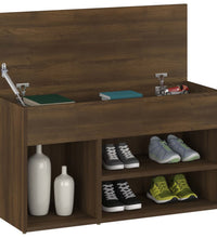 Schuhbank Braun Eichen-Optik 80x30x45 cm Holzwerkstoff