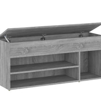 Schuhbank Grau Sonoma 105x30x45 cm Holzwerkstoff