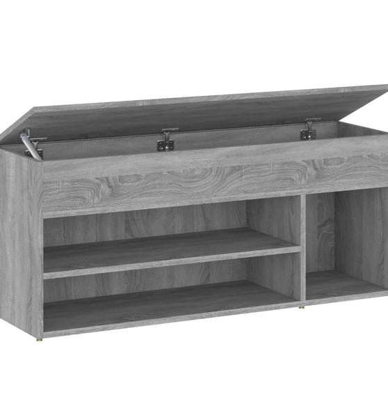 Schuhbank Grau Sonoma 105x30x45 cm Holzwerkstoff