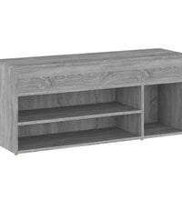 Schuhbank Grau Sonoma 105x30x45 cm Holzwerkstoff