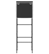 Toilettenregal 2 Ablagen Schwarz 56x30x170 cm Eisen