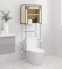 Toilettenregal 2 Ablagen Creme 56x30x170 cm Eisen