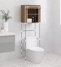 Toilettenregal 2 Ablagen Braun 56x30x170 cm Eisen