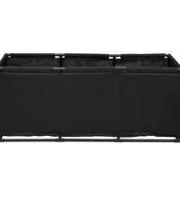 Aufbewahrungsbox Schwarz 105x34,5x45 cm Stoff