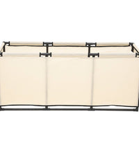 Aufbewahrungsbox Creme 105x34,5x45 cm Stoff