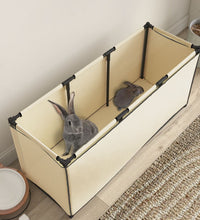 Aufbewahrungsbox Creme 105x34,5x45 cm Stoff