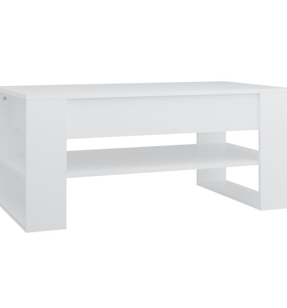 Couchtisch Weiß 102x55x45 cm Holzwerkstoff