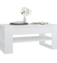 Couchtisch Weiß 102x55x45 cm Holzwerkstoff