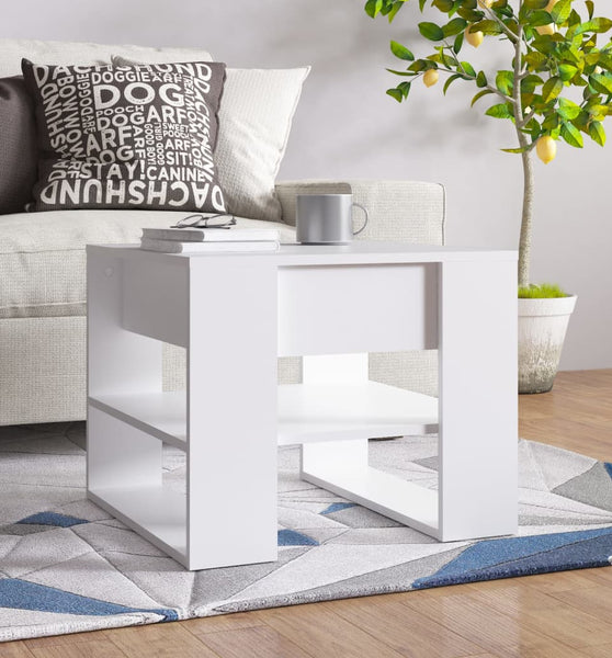 Couchtisch Weiß 55,5x55x45 cm Holzwerkstoff