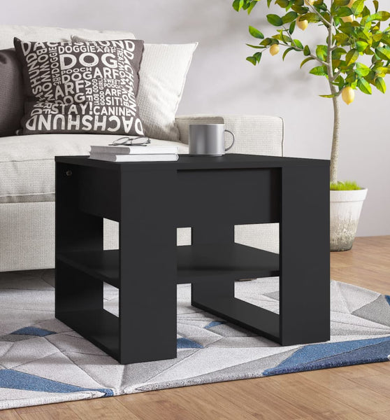 Couchtisch Schwarz 55,5x55x45 cm Holzwerkstoff