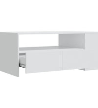 Couchtisch Weiß 102x55x42 cm Holzwerkstoff