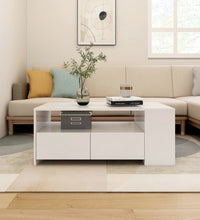 Couchtisch Weiß 102x55x42 cm Holzwerkstoff