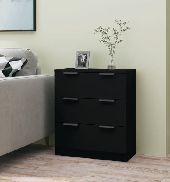 Sideboard Schwarz 60x30x70 cm Holzwerkstoff