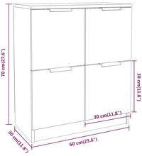 Sideboard Schwarz 60x30x70 cm Holzwerkstoff