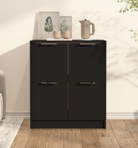 Sideboard Schwarz 60x30x70 cm Holzwerkstoff