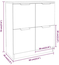 Sideboard Betongrau 60x30x70 cm Holzwerkstoff