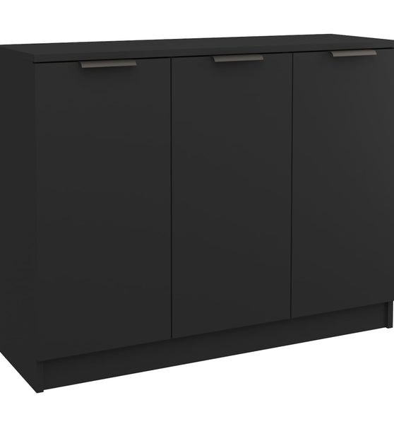 Sideboard Schwarz 90,5x30x70 cm Holzwerkstoff