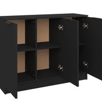 Sideboard Schwarz 90,5x30x70 cm Holzwerkstoff