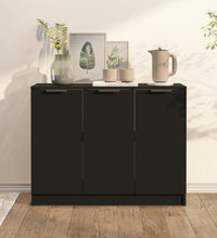 Sideboard Schwarz 90,5x30x70 cm Holzwerkstoff