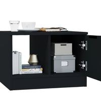 Couchtisch Schwarz 50x50x36 cm Holzwerkstoff