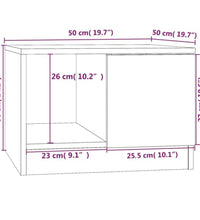Couchtisch Sonoma-Eiche 50x50x36 cm Holzwerkstoff