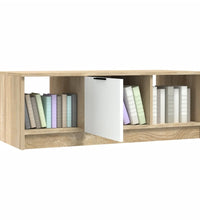 Couchtisch Weiß und Sonoma-Eiche 102x50x36 cm Holzwerkstoff