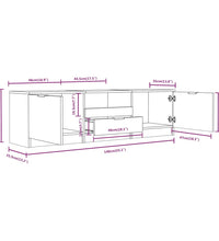 TV-Schrank Weiß 140x35x40 cm Holzwerkstoff